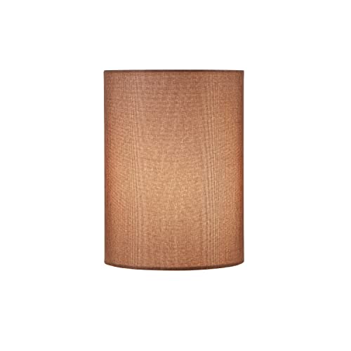 Image of Aspen Creative 31310 Contemporary Drum (Cylinder) Shaped Spider Construction Lamp Shade in Dark Brown, 8 inch wide (8 inch x 8 inch x 11 inch)