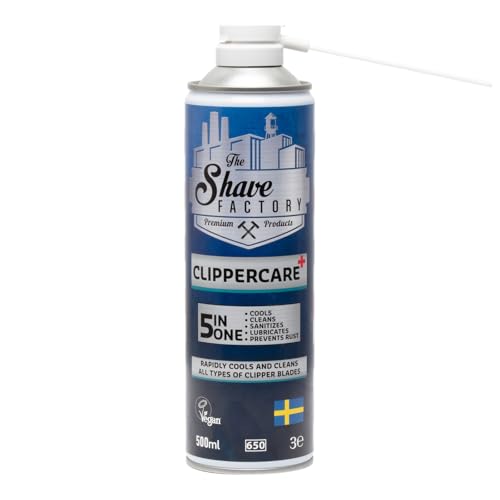 SPRAY DESINFECTANTE 5en1 PARA MÁQUINAS CORTAPELOS 500ml THE SHAVE FACTORY