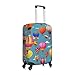 QSMBNET Travel Luggage Cover Hot Air Colorful Balloons Spandex Suitcase Protector Washable Baggage Covers Fashion Elastic Scratch-Resistant Luggage Cover Protector Fits 18-32 Inch Luggage