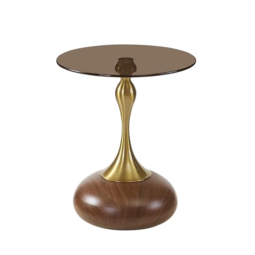 Image of The Attic Laura End Table Compact Modern Bedside Piece, Tea Table for Living Room, Honey