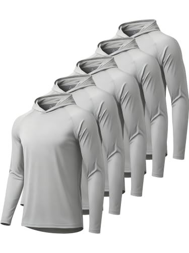 Image of Hoodies for Men UPF 50+ Sun Protection Fishing Shirts Long Sleeve Lightweight Rash Guard Shirt UV SPF Sweatshirt