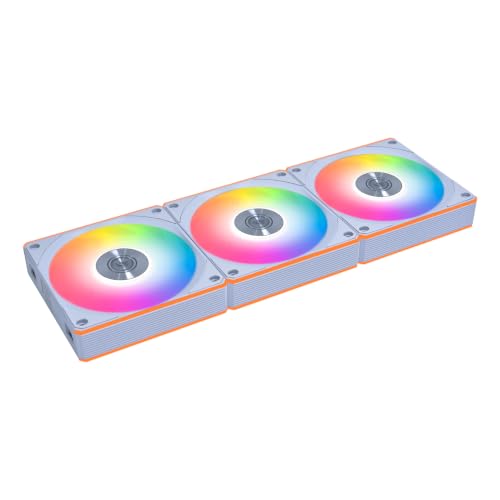 Image of Lian Li UNI Fan CL Flex 120 Reverse Blade ARGB PWM Fan, 3 Pack, White