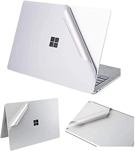 Image of XSKN Pure Color Full Body Bubble Free Computer Vinyl Decal Sticker Cover Protective Skin for Microsoft Surface Laptop 1 2 3 4 5 Model Computer (Surface Laptop 1&2 13.5 inch, Silver)
