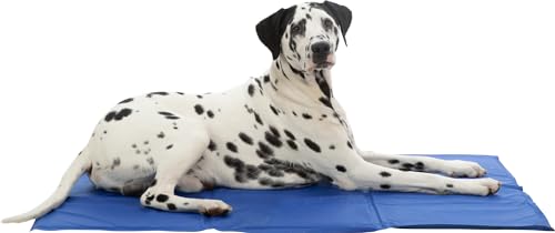 Trixie Kühlmatte für Hunde und Katzen, 28687, 110 x 70 cm, blau, kühlt für mehrere Stunden, durch Körperkontakt