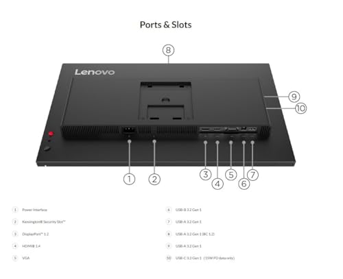 Image of Lenovo ThinkVision T24-40 24in FHD IPS Monitor, 120Hz 1080p, 99% sRGB, Low Blue Light, Ergonomic Height-Adjust Stand, USB Hub, HDMI /DP, VESA Mount Dual-Pack Bundle Included Plus MAJ Deskpad & 4 Pack