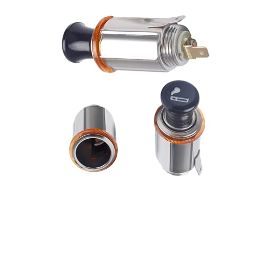 Olivia & Oliver DC 12V Car Cigarette Lighter Socket Assembly with Eject Button，Cigarette Lighter Plug Replacement Accessory Push Button for most Cars Boats
