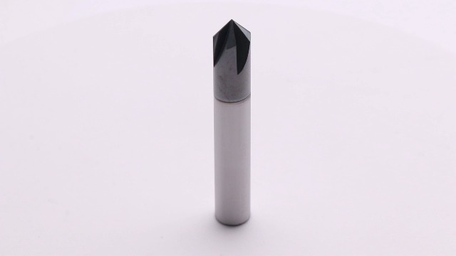 Image of 4 Flute 90 Solid Carbide Chamfer End Mill(1Pc, 3 /8 inch), AlTiN Coated | 90 Chamfer Angle, 3 /8 inch Shank 2-1 /2 inch OAL, Single End, V Groove Router Bit, for Milling Alloy Steel, Carbon Steel, Cast Iron