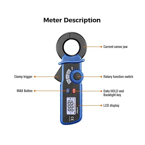 DT-9810 AC Leakage Current Tester Clamp Meter Tester miniatura 3
