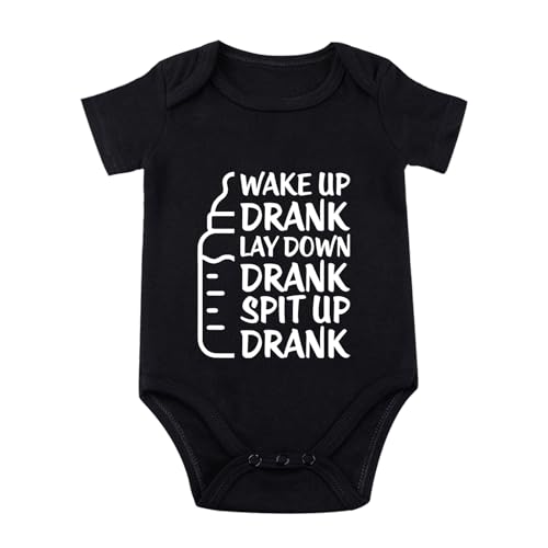 Wake Up Drank Lay Down Drank Spit Up Drank Baby Bodysuit Funny Baby Bodysuit Newborn Unisex Romper