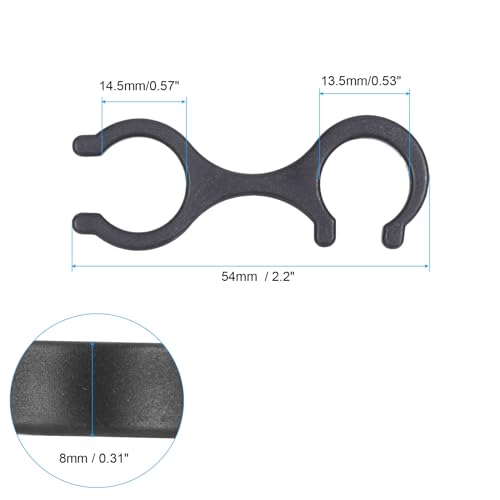 PATIKIL Trekking Pole Clips, 8Pcs Walking Stick Accessories Double Rod Buckle Connector for Outdoor Hiking Camping - Image 2