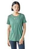 [super.natural] [sn] スーパーナチュラル W シーライン Tシャツ メリノウール混 吸汗 速乾 防臭 UVカット ピラティス ヨガ ランニング 登山 アウトドア (レディース) Lagoon Green M