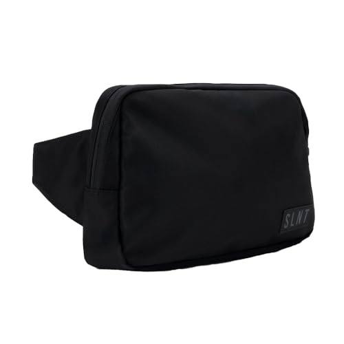 SLNT Compact Carry Faraday Sling Bag - RFID Blocking Crossbody Bag with Signal Blocking Phone Sleeve & EMF-Reducing Pocket for Travel (Black Medium Plus)