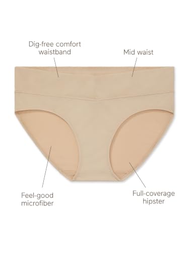 Image of Warner's womens Blissful Benefits No Muffin Top 3 Pack Hipster Panties