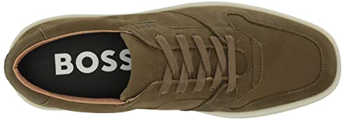 Image of BOSS Mens Nuckbuck Leather Low Profile Sneakers