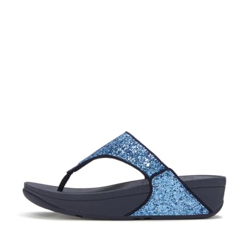 Image of FitFlop Lulu Multi-Tonal Glitter Toe-Post Sandals