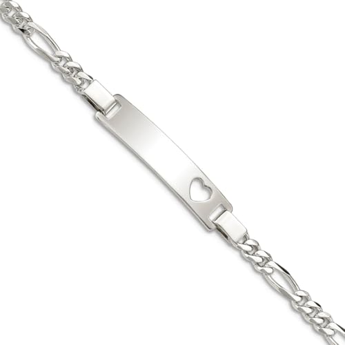 Karabiner-Armband aus 925er Sterlingsilber, poliert, gravierbar, für Jungen oder Mädchen, 6 mm breit, 15 cm, Metall