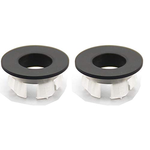 NSODOO Basin Trim for Sink Overflow Cover Brass Insert in Hole Round Plugs Matte Black 2pcs