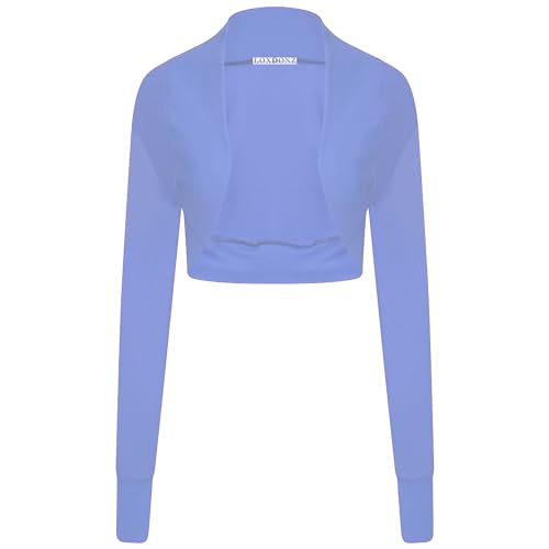 Image of Loxdonz Women Long Sleeve Bolero Shrug Cropped Cardigan Crop Top