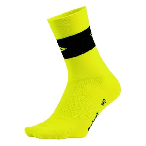 DeFeet Aireator Team Double Cuff Socks, Neon Yellow, Large Cover