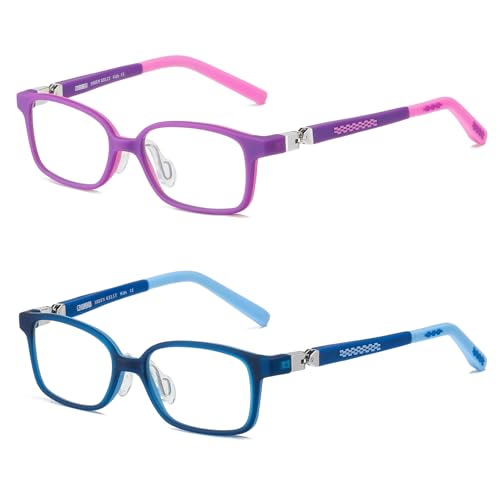 Image of Kids Blue Light Blocking Glasses Boys Girls 360 Hinges Spin Silicone Frame CR39 Lens Computer Gaming Eyewear