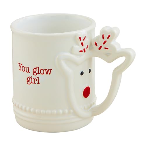 Taza con Asa Figura Reno Mud Pie 16 oz miniatura 1