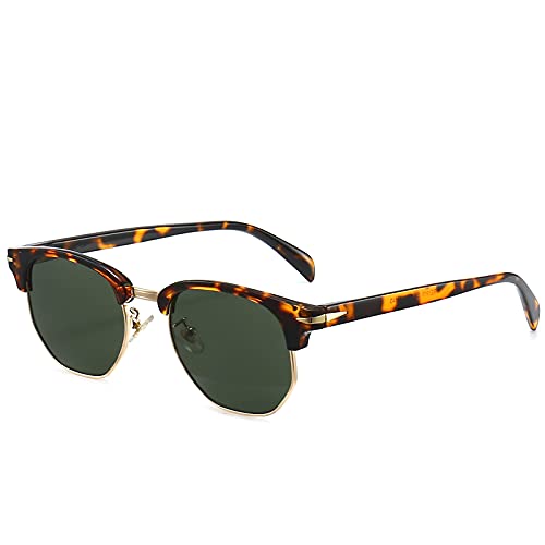 ANRRI Retro Semi Rimless Sunglasses for Men Women Driving Sun glasses