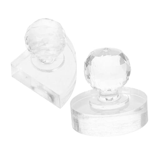 Homoyoyo 2 piezas Herramienta de Prensa para Maquillaje Ojos Kit Acrílico Duradero Sello Redondo para Sombra Polvo Blush y Reparación Rápida