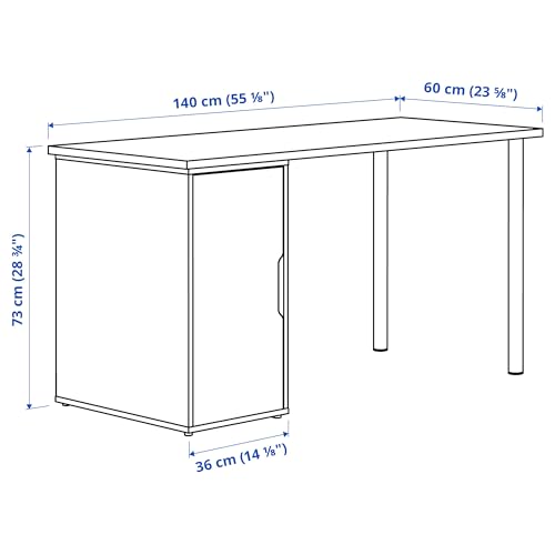 Bureau blanc 140x60 cm ProTuning ALEX LAGKAPTEN pour ordinateur