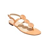 Jack Rogers Women's Worth Flat Sandals-Raffia, Apricot, 7.5