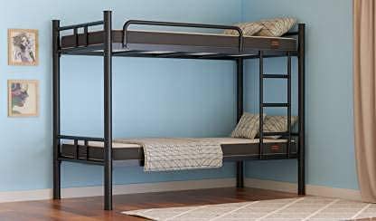 Image of Swing Vian Bunk Bed Metal Bunk Bed (Finish Color - Black)