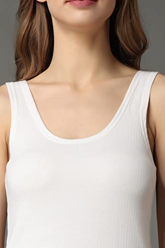 Image of Wearslim Women's Cotton Thermal Underwear Set, Thermal Sleeveless Camisole and Pant Set, Round Neck Tank Tops & Bottom Soft Warmer