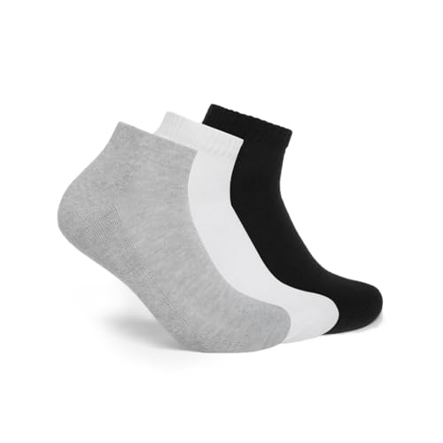Footline F1602 Men Ankle Socks | Breathable & Comfortable | For Sneakers, Formal, Running & Workouts | Pack of 3 Free Size Deal
