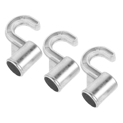 Toyvian 3 Pezzi Ganci per Asta Armadio in Lega di Alluminio Regolabili Supporto Robusto per Appendere Abiti Pesanti in Camera Bagno e Balcone