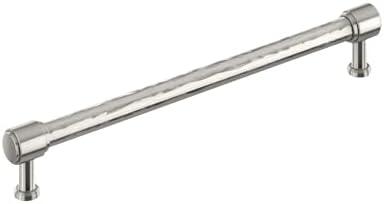 Signature Hardware 954060-O-10116 Lazzara 10-1/16 Inch Center to Center Hammered Bar Cabinet Pull - Satin Nickel