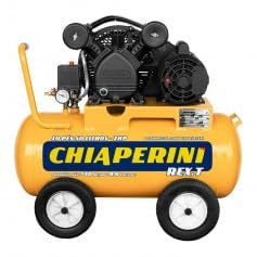 Chiaperini Compressor de Ar 10 Pés 50L 2 Hp 140 Libras Trifásico REX.T Móvel com Rodas