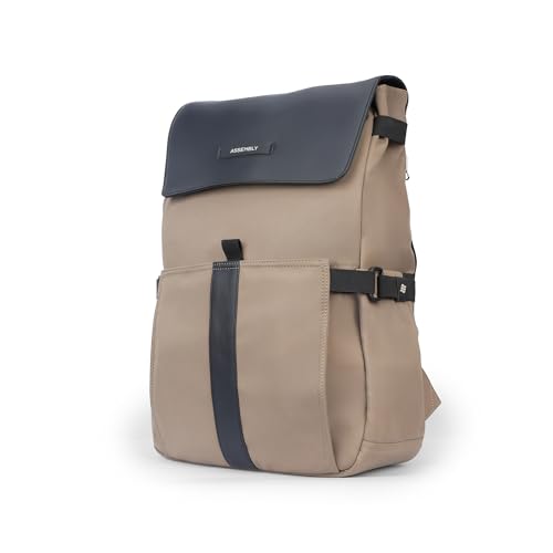 Image of Assembly Kairo 23L Laptop Backpack for Men Women 15.6 Inch Premium PU Leather Office Travel Bag with Tablet Compartment
