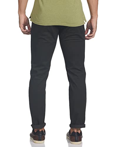 Image of Marks & Spencer Mens Solid Mid Rise Slim Fit Chinos