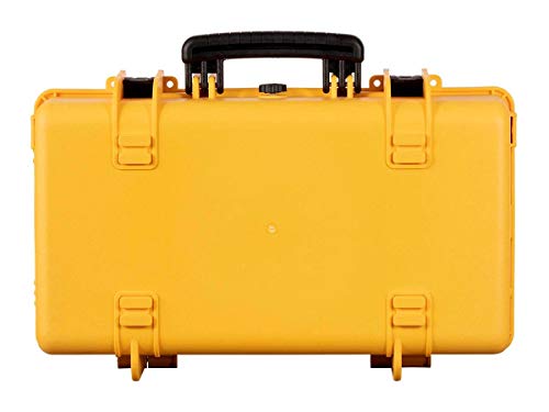Image of Monoprice Weatherproof Hard Case - 22in x 14in x 8in, Yellow with Customizable Foam, Shockproof, IP67, 20.3 Liter