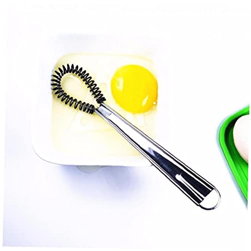 Ruluti Ei Melk Frother Beater Keuken Klop Mixer Mini Ei Gereedschap Koffie Roeren met Siliconen Coil Roestvrij Staal… - Image 4