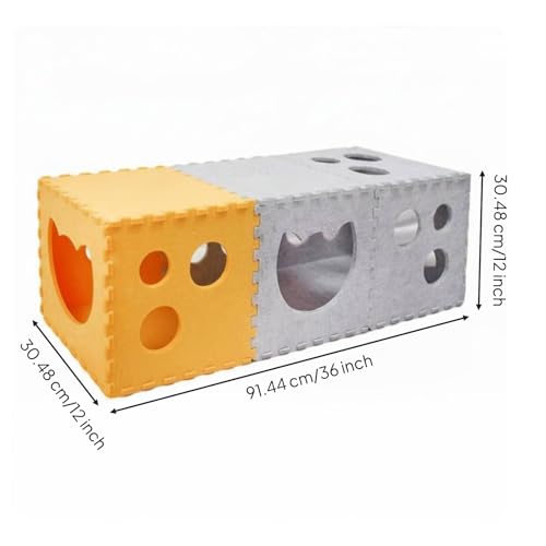 Maison tunnel chat textile modulable jouet interactif petits animaux - 7