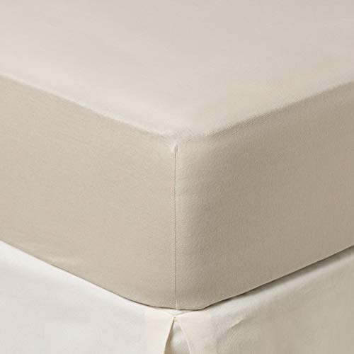 Carrefour Tex - Sábana Bajera Ajustable Cama 90 cm Beige