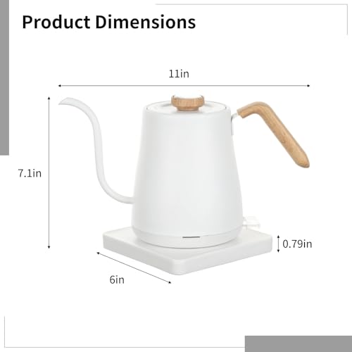 Tetera eléctrica cuello de cisne 800 ml, control temperatura miniatura 2