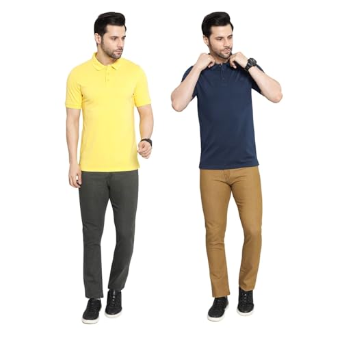 Image of DAIS Men's Stretchable Slim Fit Mid Rise Jeans, Pack of 2, (Combo of 2 Jeans)