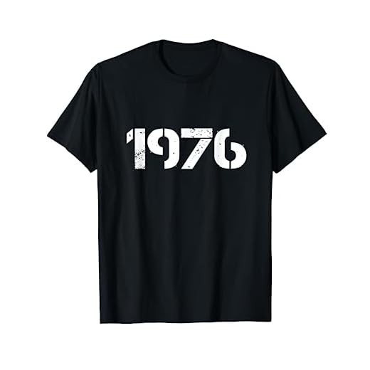 Vintage Retro Font 1976 Cumpleaños Camiseta