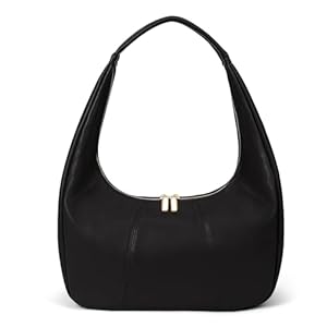 Handtasche Hobo Bag Shoulder Bag Vintage Achseltasche PU Leder Gross Umhängetasche Damen Schultertasche mit Reißverschluss Klein Elegant