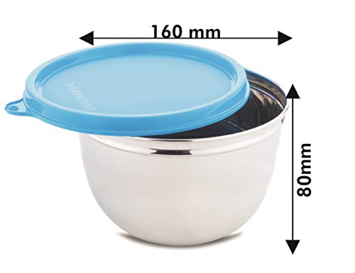 Image of Signoraware Mixing Bowl Steel Container, Set of 2, 1000ml+1000ml, Black