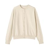 無印良品 婦人 UVカット強撚コットンクルーネックカーディガン レディース BA1PXA6S サンドベージュ M