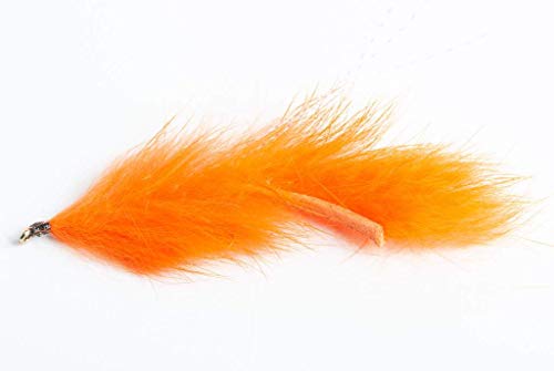 Blue Wing Olive Bunny Leech Streamer Fly, 6 Pack (Orange, 8)