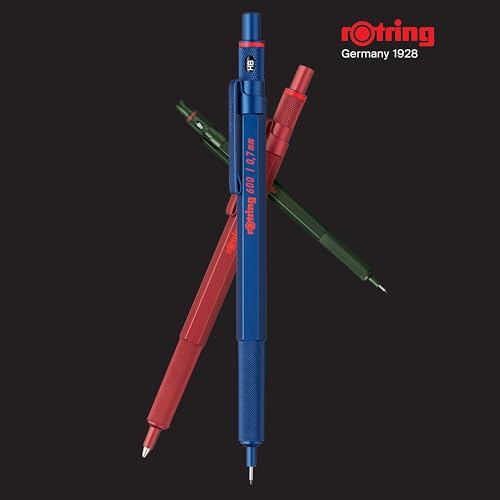 Image of rOtring 600 Ballpoint Pen, Medium Point, Black Ink, Black Barrel, Refillable - Smooth Writing, Non-Slip Grip