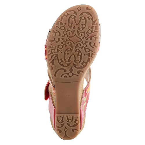 Spring Step L'artiste Women's Swan Slide Sandal Red Multi Eu 39 / Us 8.5 #TOP5